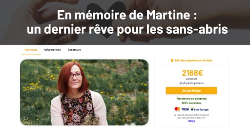 En mémoire de Martine : un dernier rêve pour les sans-abri